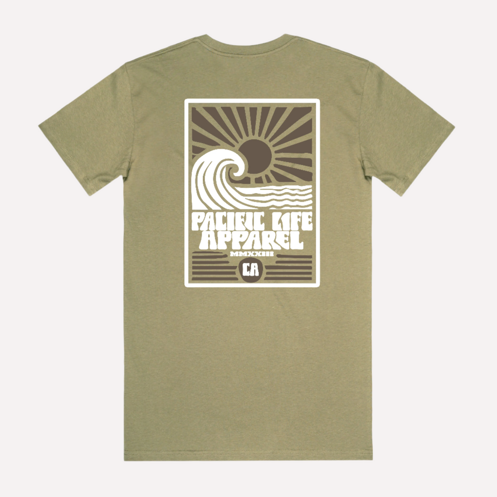 Soft khaki Wave Surf T-Shirt